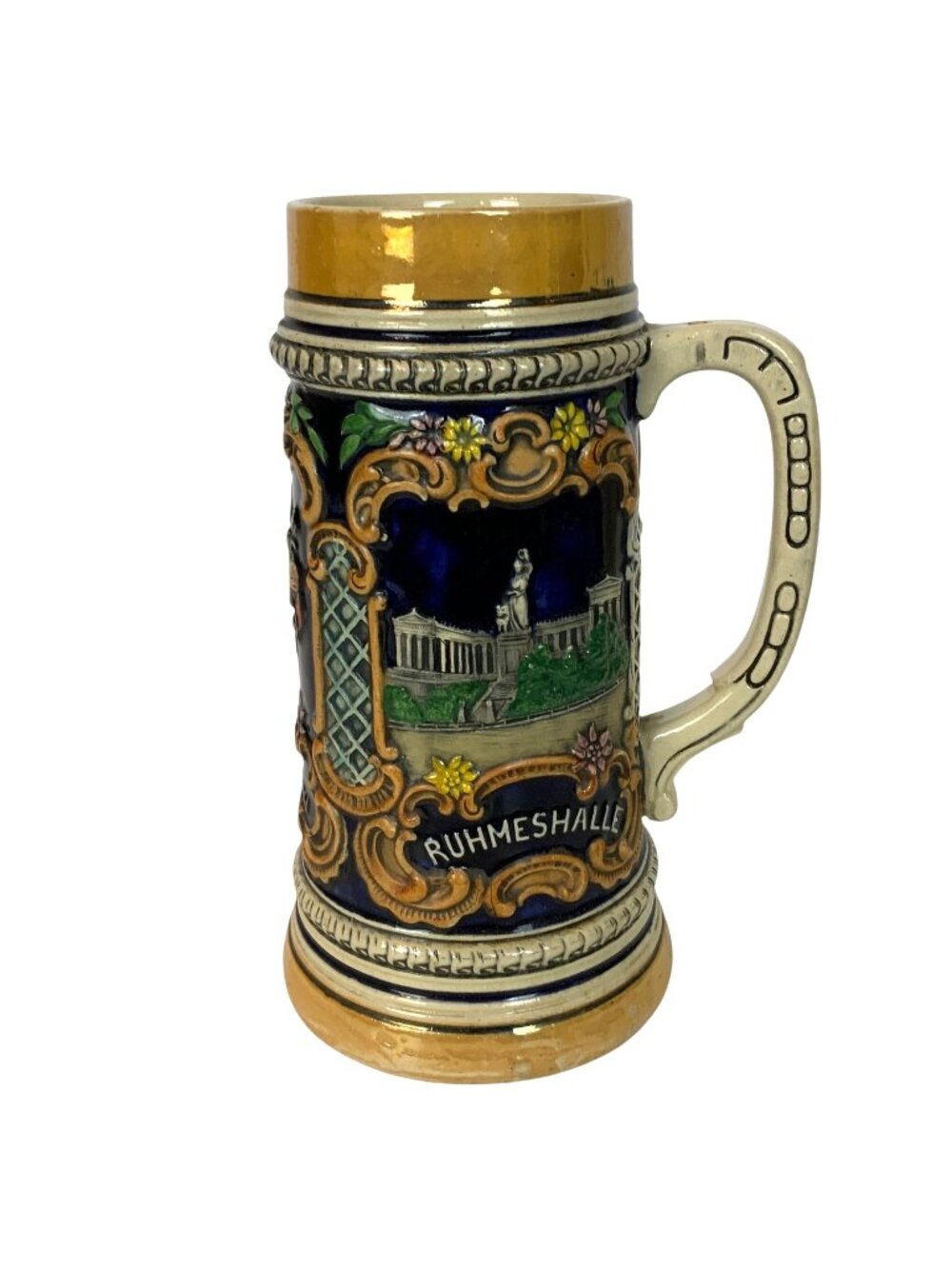 Vintage German Ceramic Beer Stein Hofbrauhaus Munich Collectible Mug